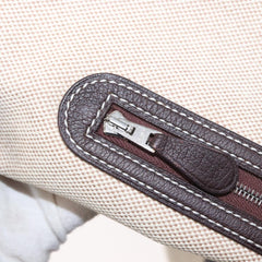 Hermes Sac Marin Recif Drawstring Bag Toile with Leather