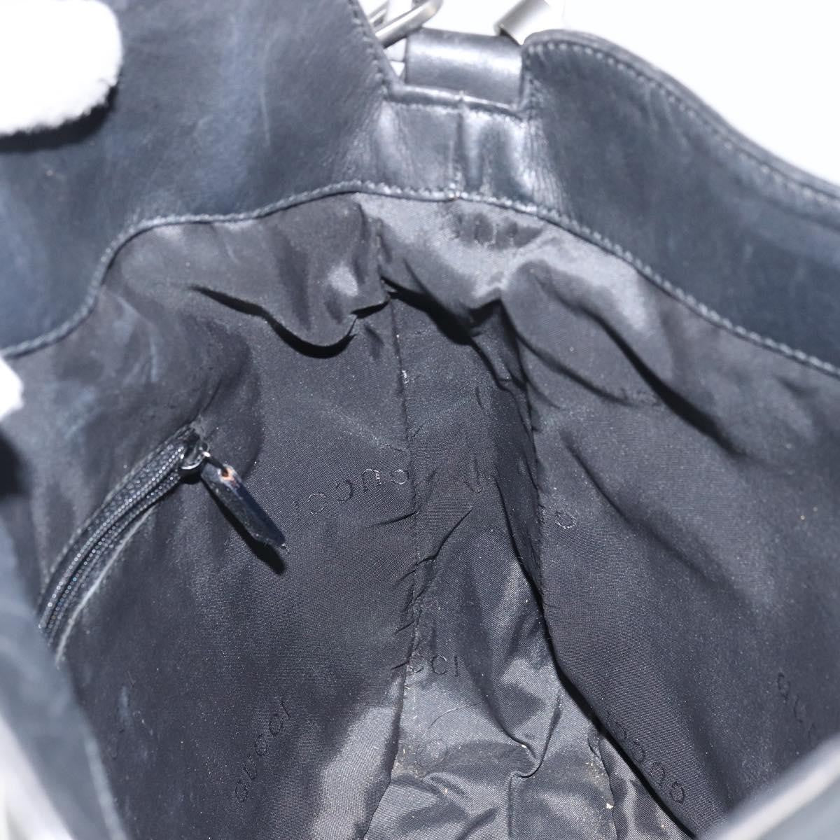 Gucci Vintage Bamboo Handle Open Hobo Leather