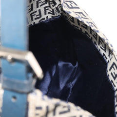 Fendi Belted Flap Shoulder Bag Zucchino Coated Canvas