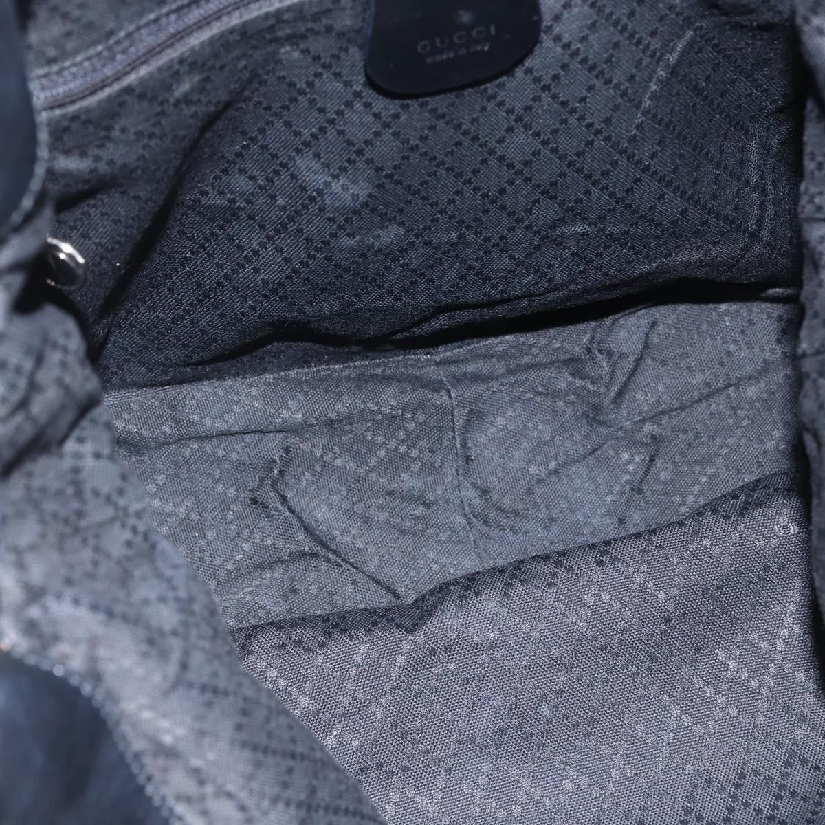 Gucci Vintage Bamboo Handle Open Hobo Nylon