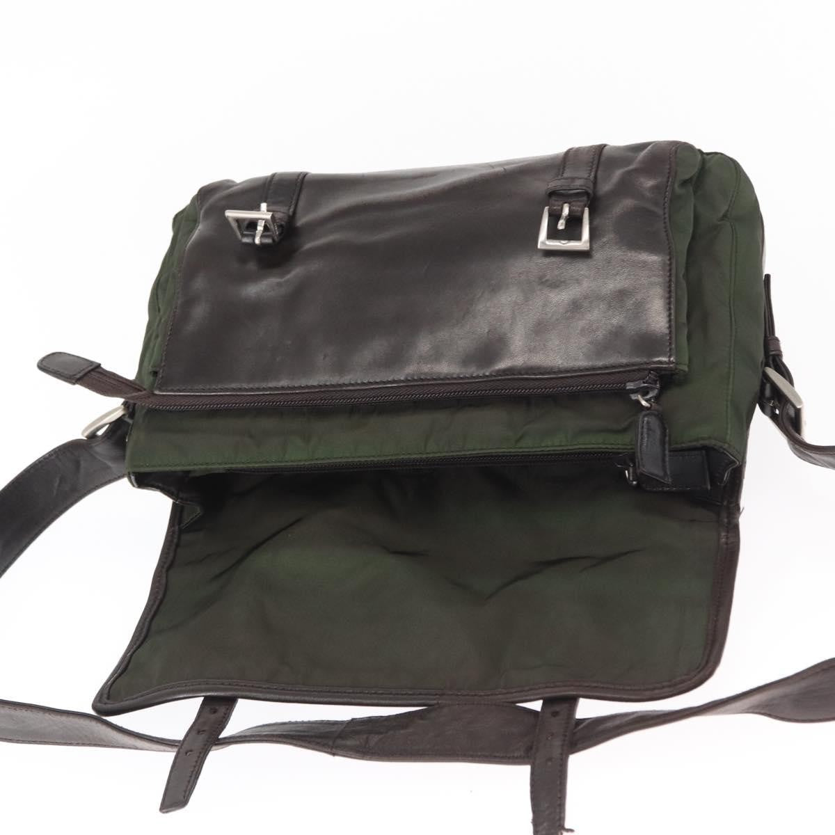 Prada Double Buckle Flap Messenger Bag Tessuto