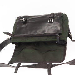 Prada Double Buckle Flap Messenger Bag Tessuto