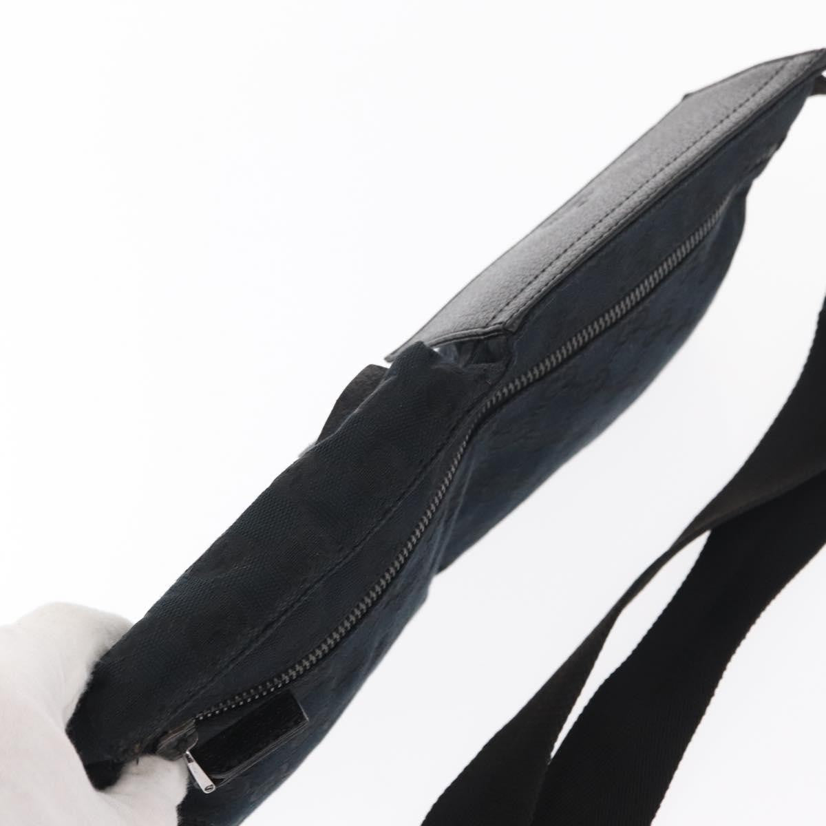 Gucci Vintage Double Belt Bag GG Canvas with Leather