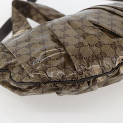 Gucci Hysteria Convertible Top Handle Bag GG Coated Canvas