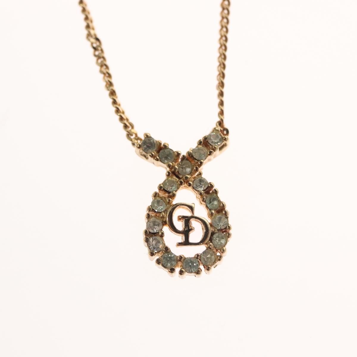 Christian Dior CD Pendant Necklace Gold-plated