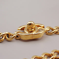 Chanel Vintage Turnlock Reissue Chain Necklace Metal