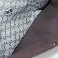 Gucci Zip Top Messenger Bag GG Coated Canvas