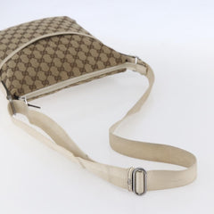 Gucci Zip Messenger Bag GG Canvas with Perforated Leather