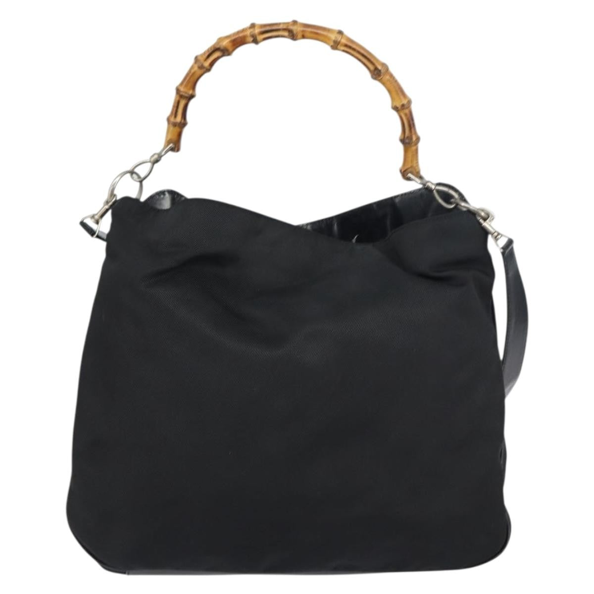 Gucci Vintage Bamboo Handle Bag Nylon