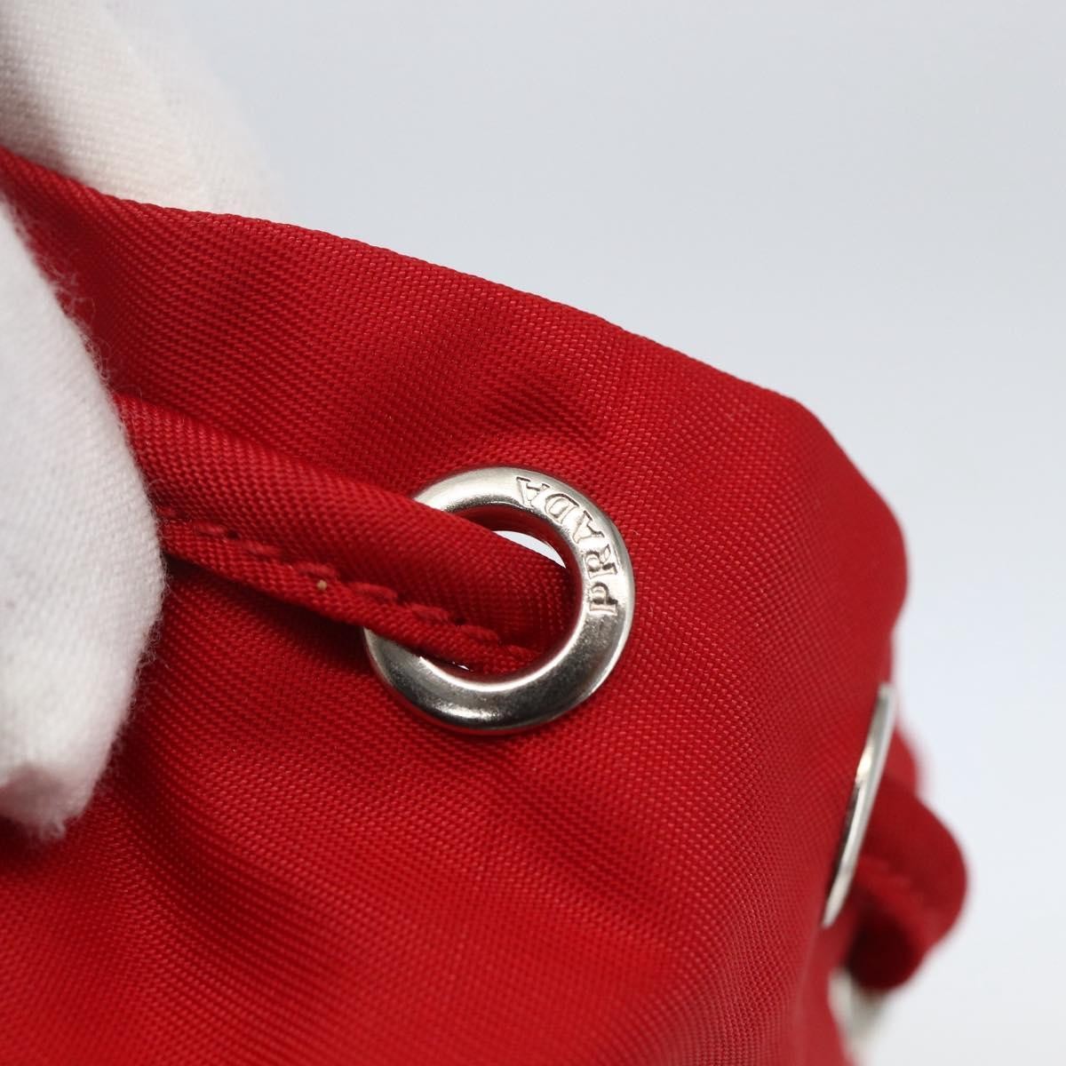 Prada Drawstring Wristlet Bucket Bag Tessuto
