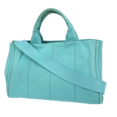 Prada Canapa Tote Rhinestone Embellished Canvas