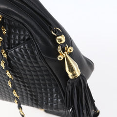 Bally Vintage Chain Shoulder Bag Quilted Leather