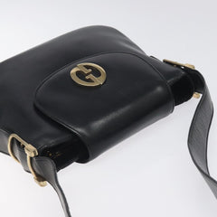 Gucci Vintage Flap Shoulder Bag Leather