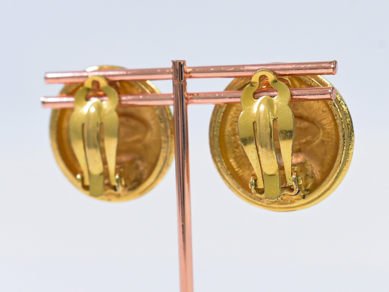 Chanel CC Round Earrings Metal