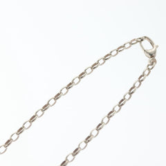 Gucci Engraved Interlocking G Chain Link Pendant Necklace Sterling Silver