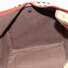 Burberry Convertible Weekend Duffle Bag Haymarket Coated Canvas