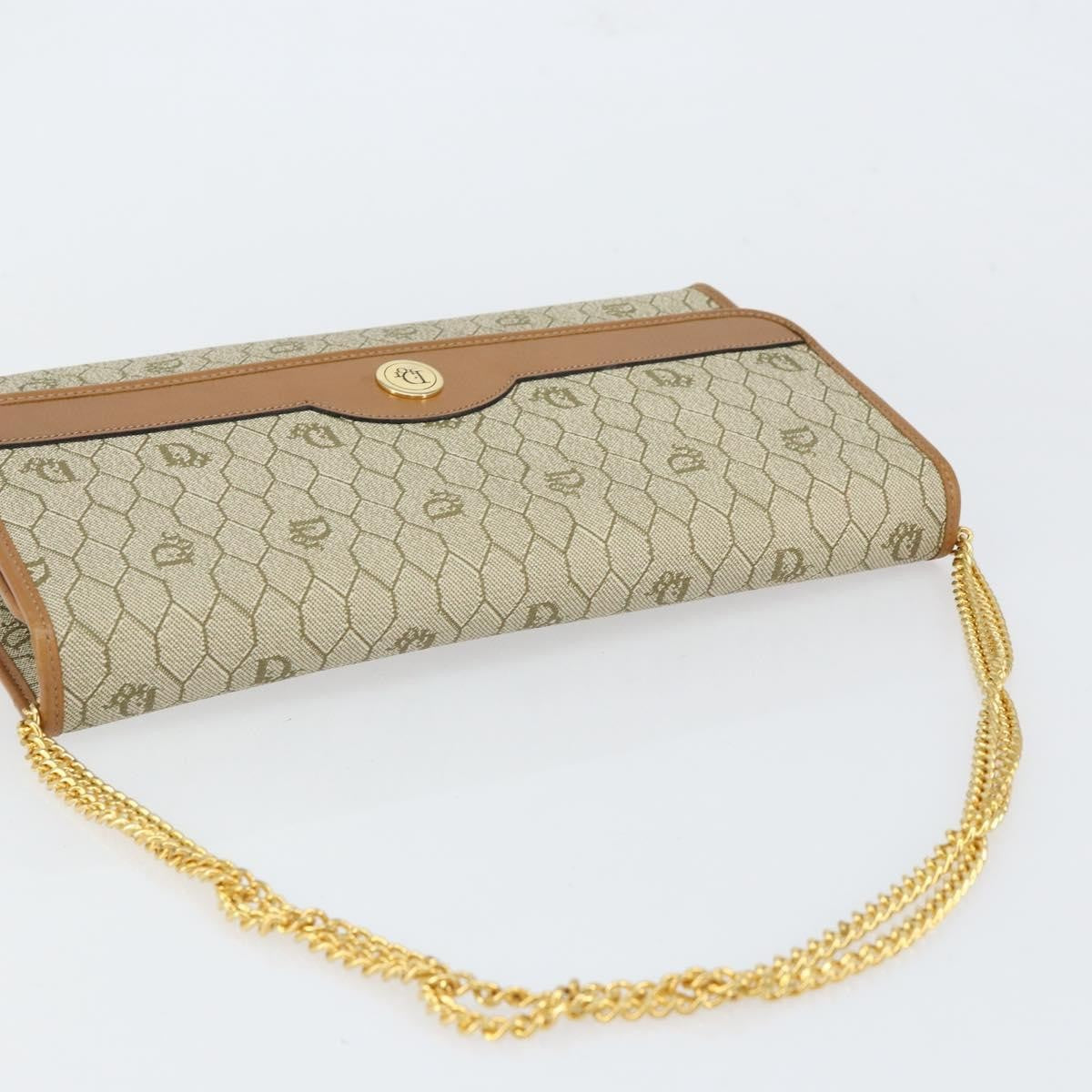 Christian Dior Vintage Honeycomb chain Canvas