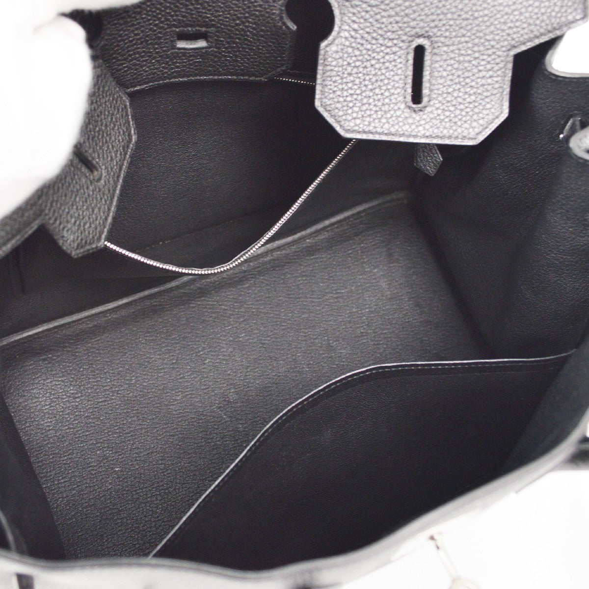 Hermes Birkin Handbag Black Togo with Palladium Hardware