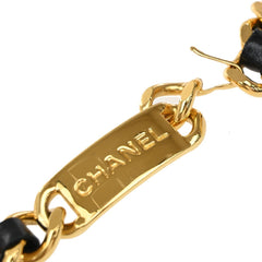 Chanel Vintage Medallion Chain Belt Metal and Leather