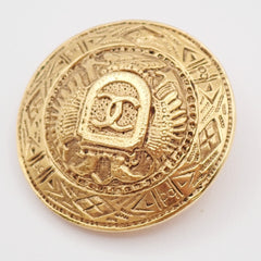 Chanel Vintage Round CC Clip-On Earrings Metal