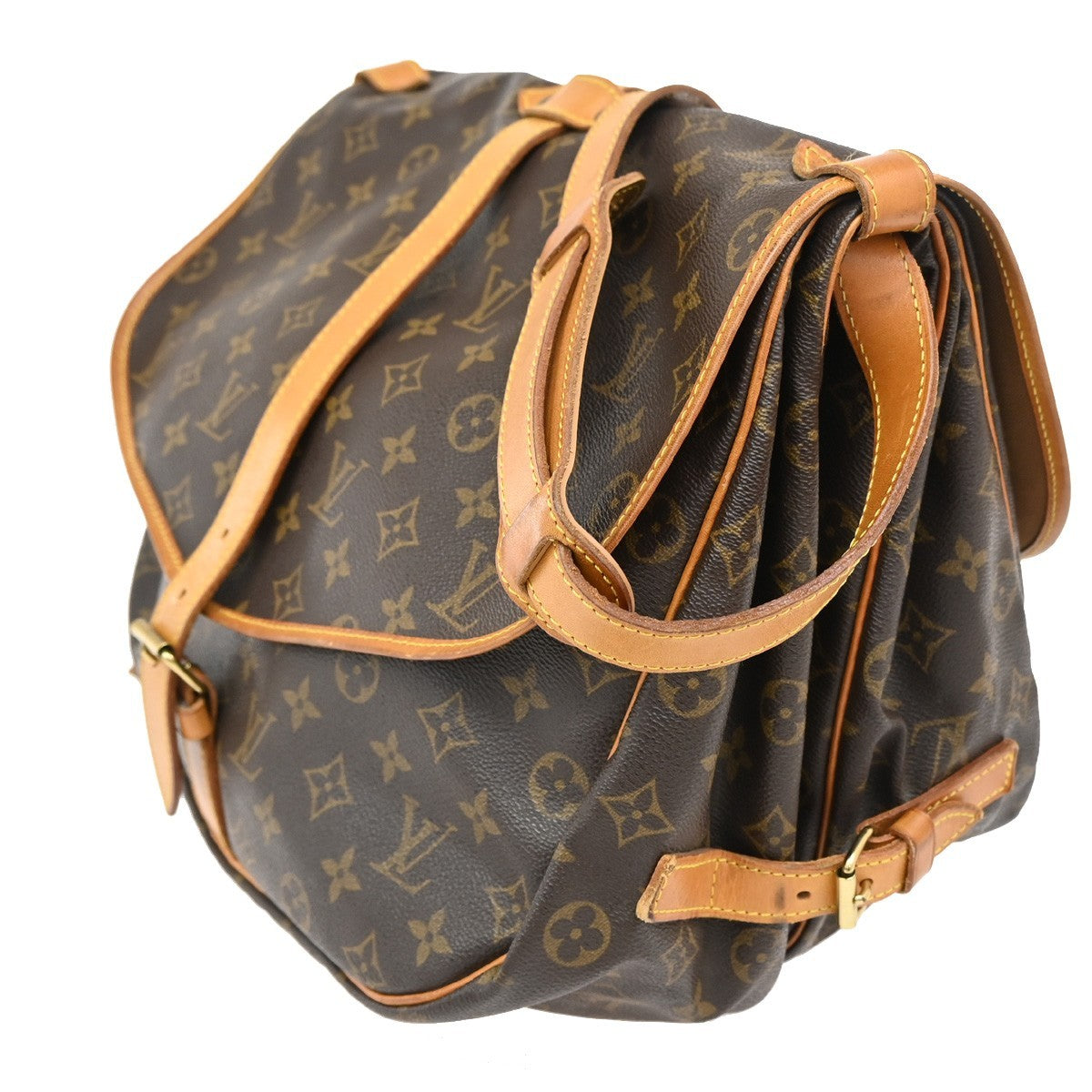 Louis Vuitton Saumur Handbag Monogram Canvas