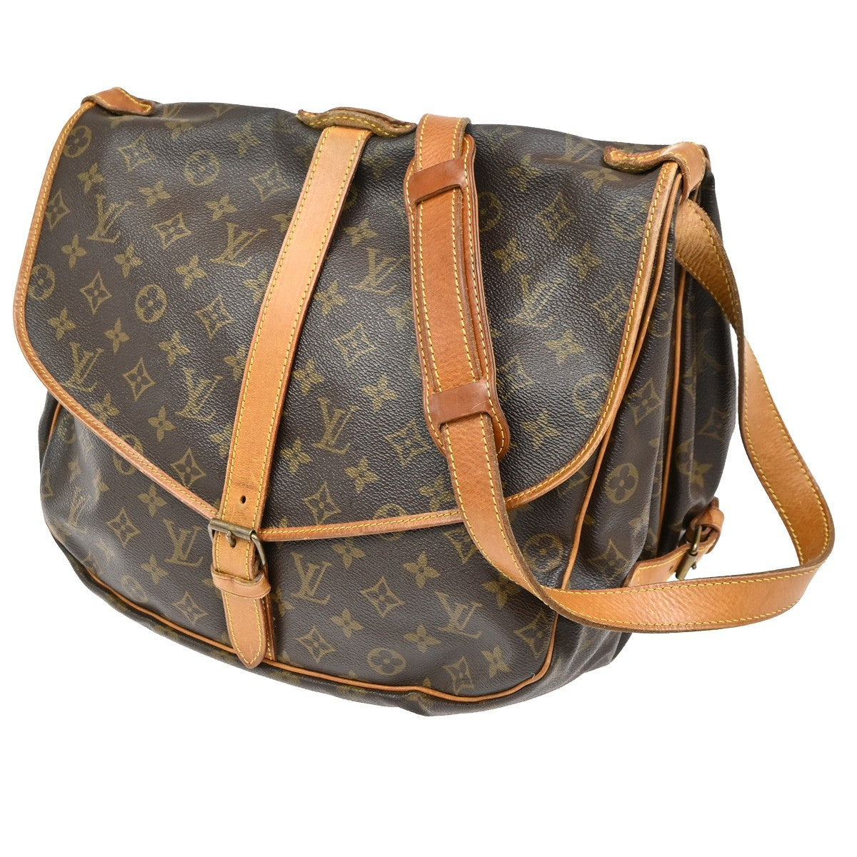 Louis Vuitton Saumur Handbag Monogram Canvas