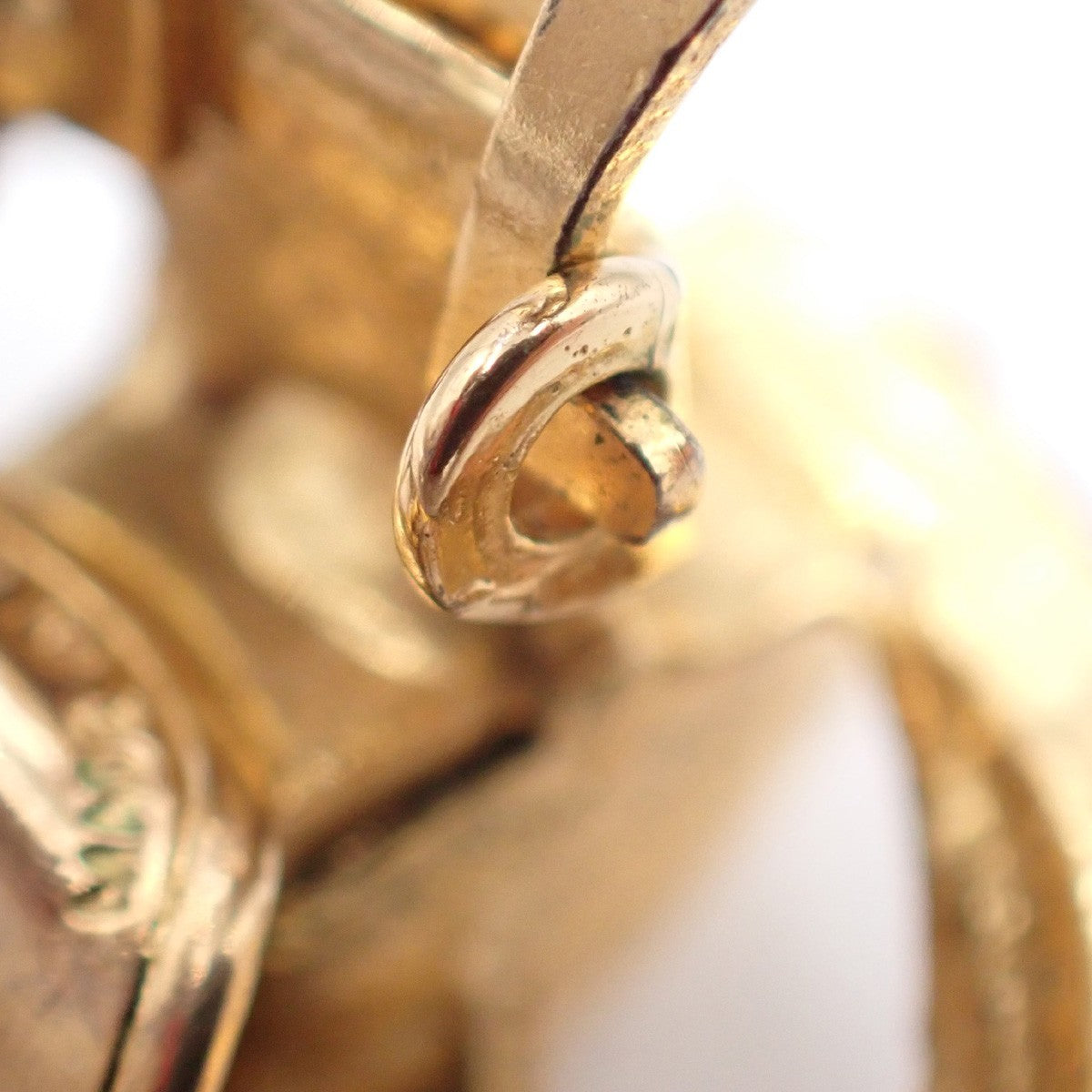 Chanel Vintage CC Round Button Clip-On Earrings Metal