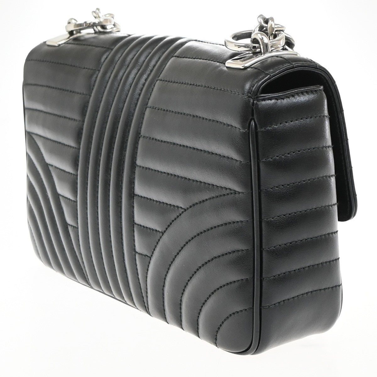 Prada Chain Flap Shoulder Bag Diagramme Quilted Leather