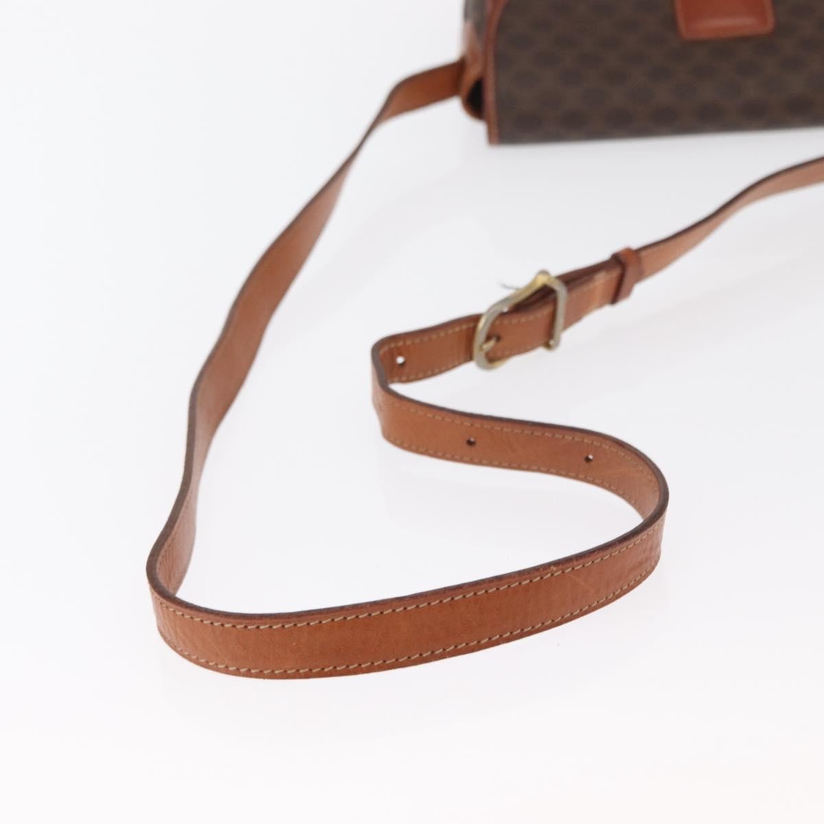 Celine Vintage Macadam Shoulder Bag Canvas and Leather