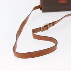 Celine Vintage Macadam Shoulder Bag Canvas and Leather