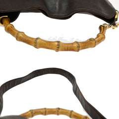 Gucci Vintage Bamboo Shoulder Bag Leather