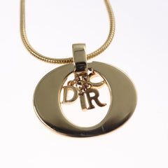 Christian Dior Logo Pendant Necklace Metal