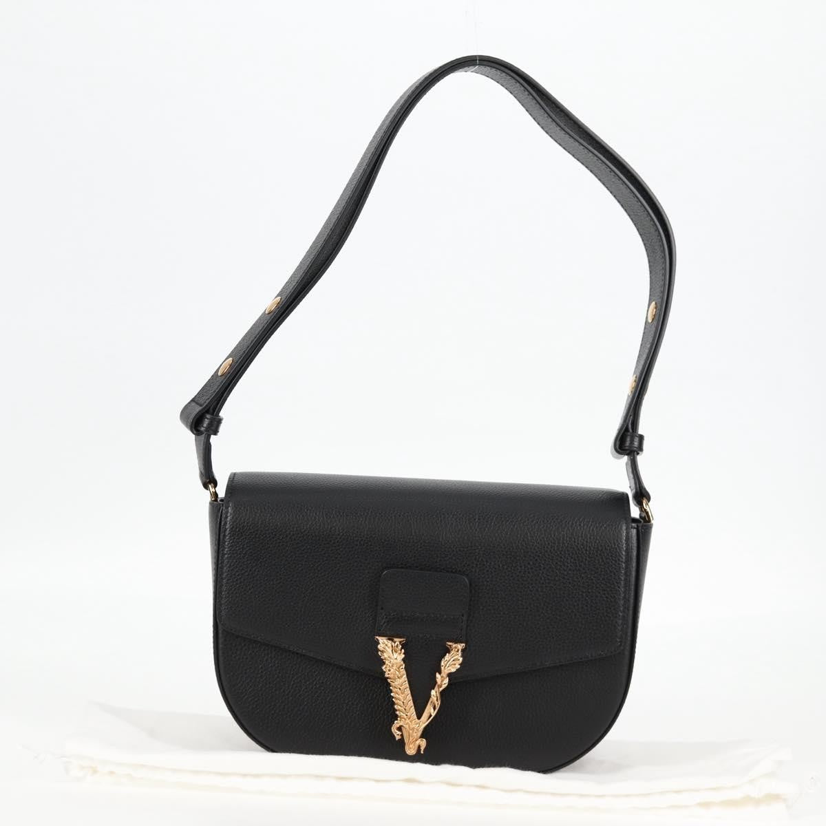 Versace Virtus Flap Messenger Bag Leather
