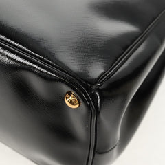 Prada Double Zip Lux Tote Vernice Saffiano Leather