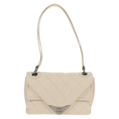 Chanel Padded Envelope Flap Bag Quilted Aged Calfskin