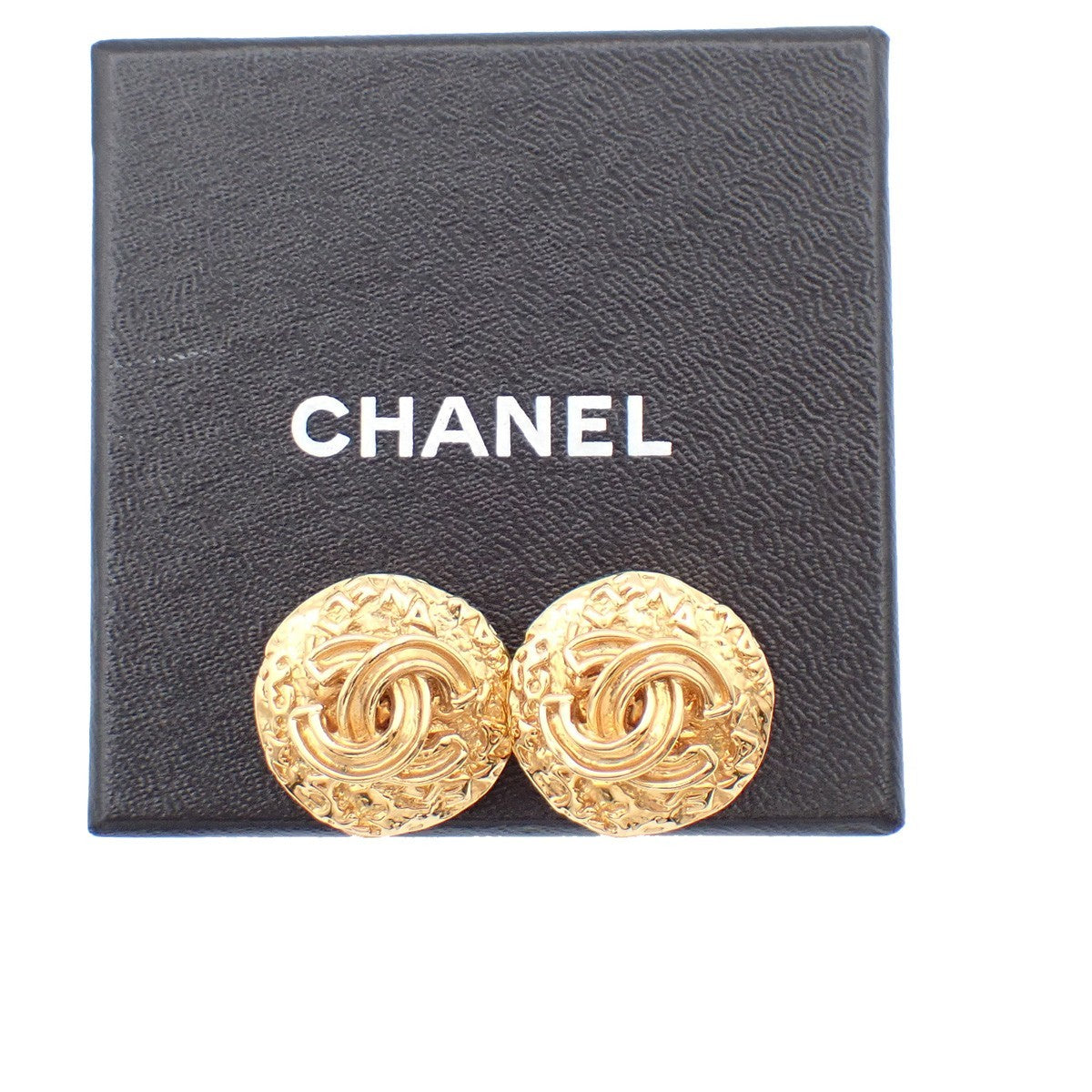 Chanel CC Round Earrings Metal