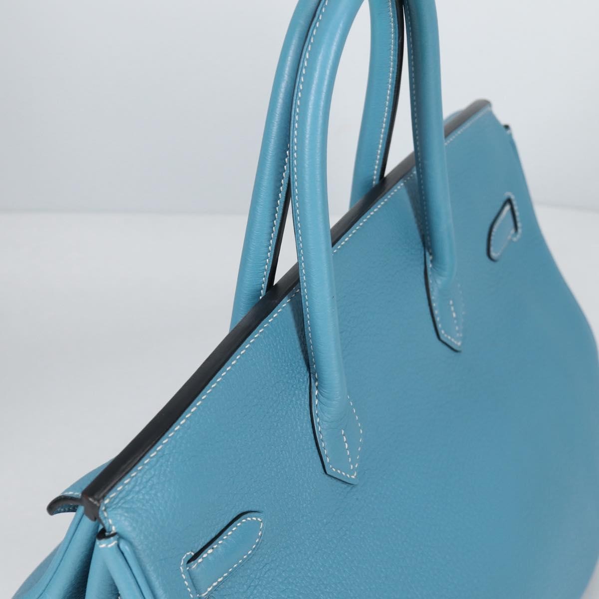 Hermes Birkin Handbag Blue Togo with Palladium Hardware