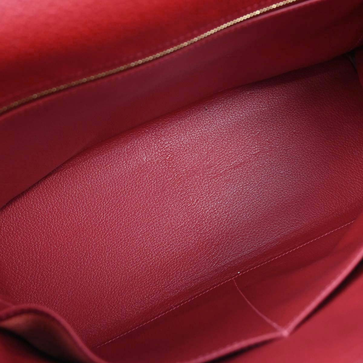 Hermes Kelly Handbag Red Ardennes with Gold Hardware