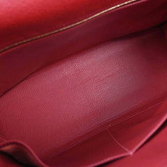Hermes Kelly Handbag Red Ardennes with Gold Hardware