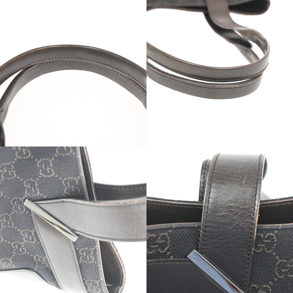 Gucci Vintage Shoulder Bag GG Coated Canvas