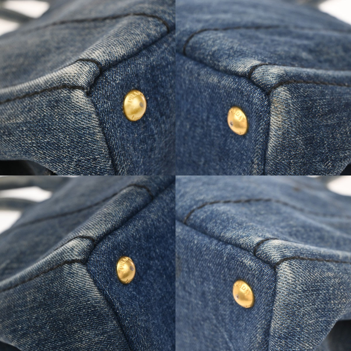 Prada Canapa Open Tote Denim