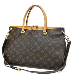 Louis Vuitton Pallas Tote Monogram Canvas with Leather