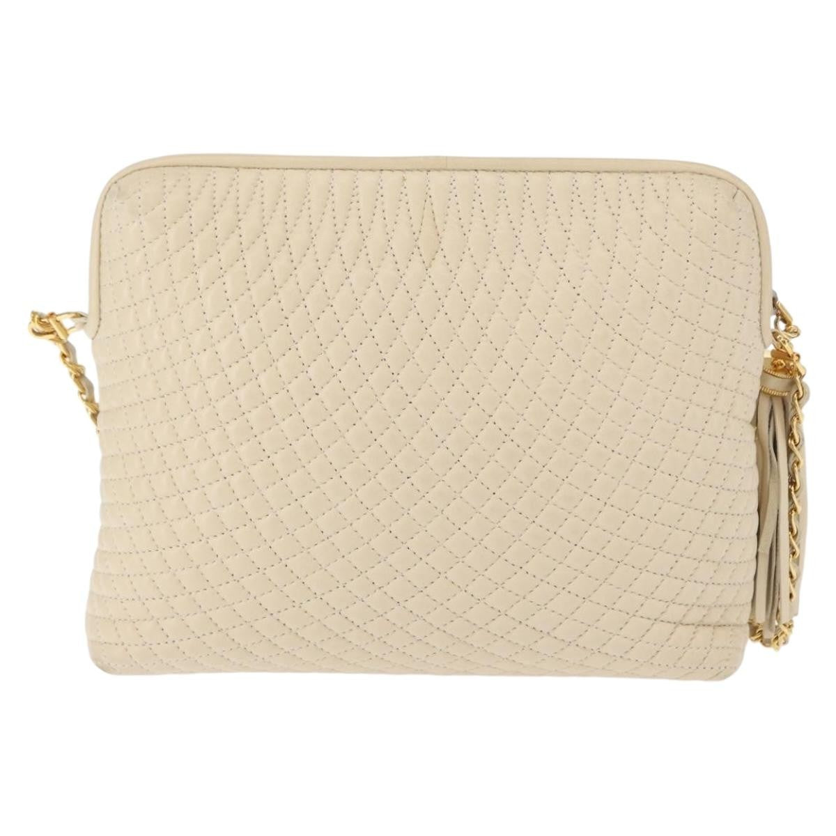 Bally Vintage Chain Shoulder Bag Quilted Leather