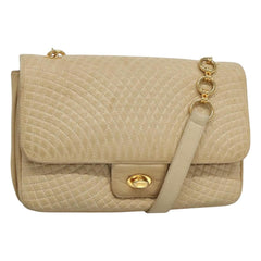 Bally Vintage Chain Shoulder Bag Quilted Leather