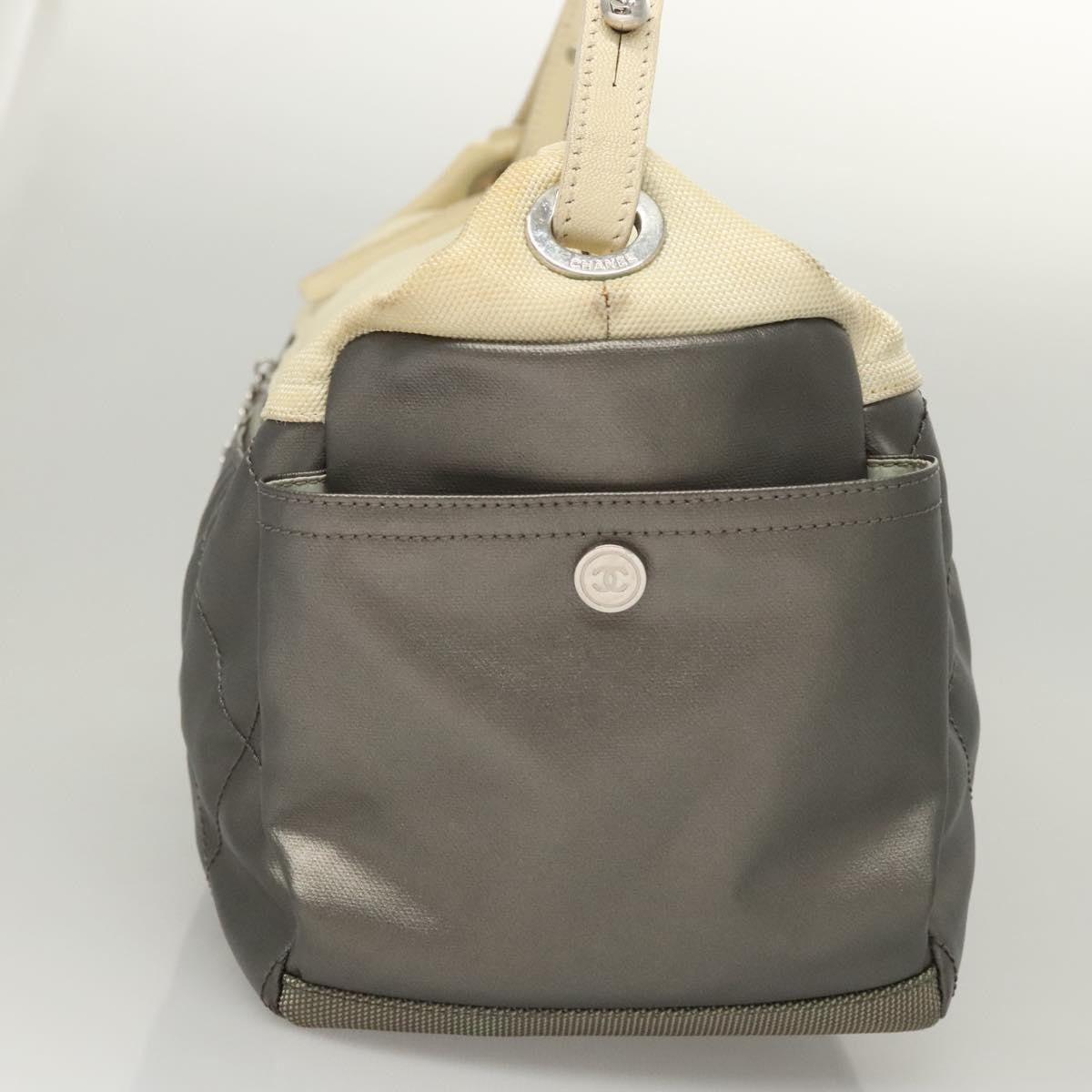 Chanel Biarritz Hobo Quilted Coated Canvas