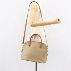 Celine Vintage Macadam Handbag Canvas and Leather
