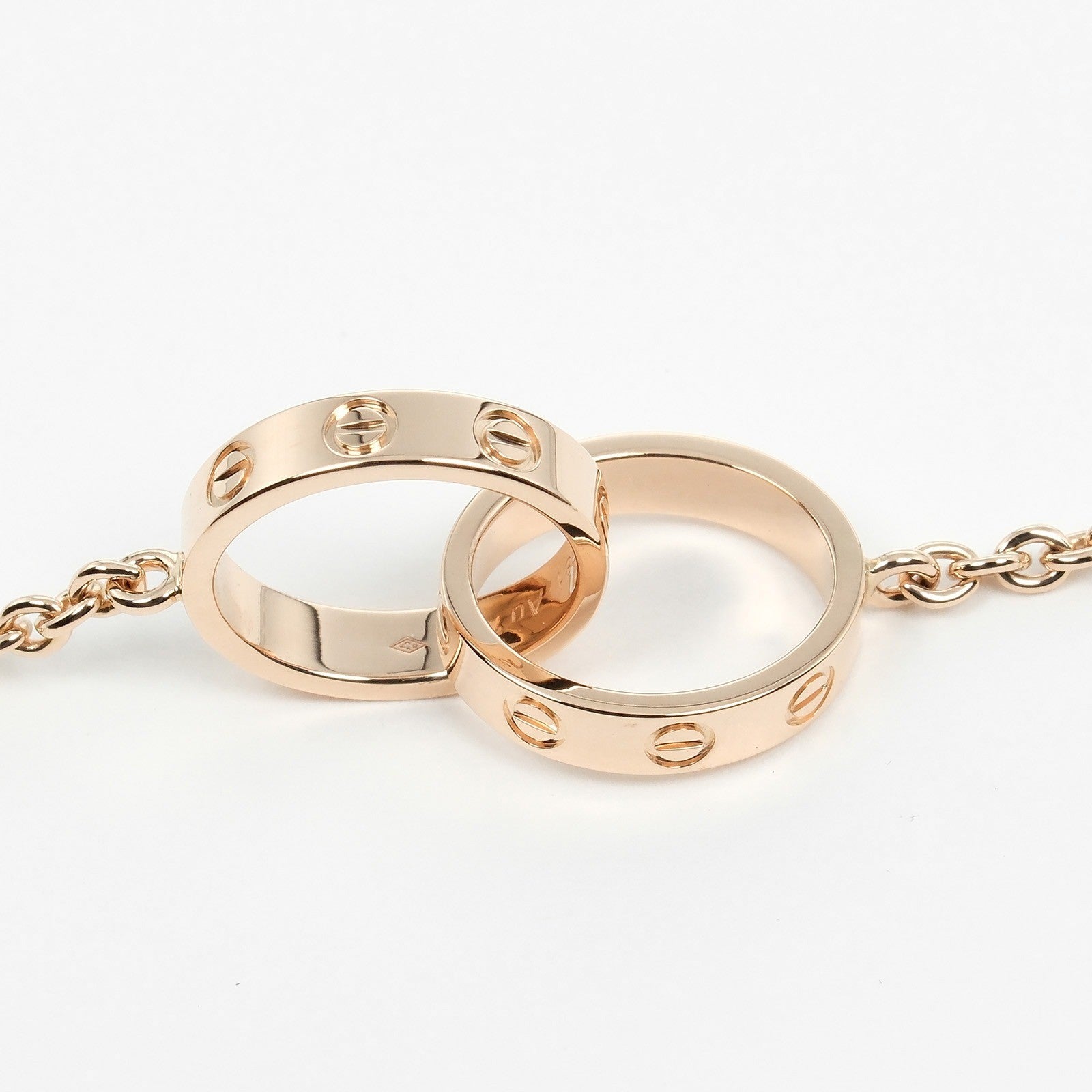 Cartier Love Interlocking Necklace 18K Rose Gold