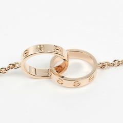 Cartier Love Interlocking Necklace 18K Rose Gold