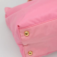 Prada Logo Bow Convertible Tote Tessuto with Leather