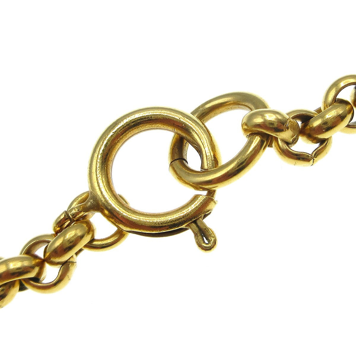 Chanel CC Heart Pendant Necklace Metal